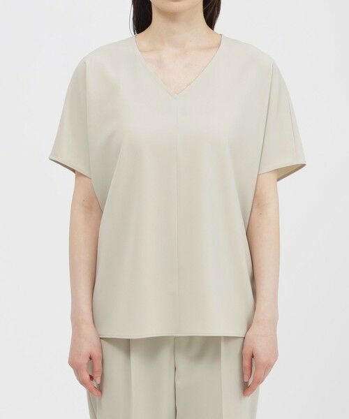 Paul Stuart / ポール・スチュアート シャツ・ブラウス | 【ウォッシャブル/防しわ性】ソフトストレッチ　Vネックブラウス | 詳細6