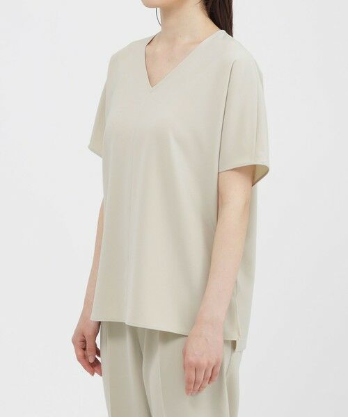 Paul Stuart / ポール・スチュアート シャツ・ブラウス | 【ウォッシャブル/防しわ性】ソフトストレッチ　Vネックブラウス | 詳細7