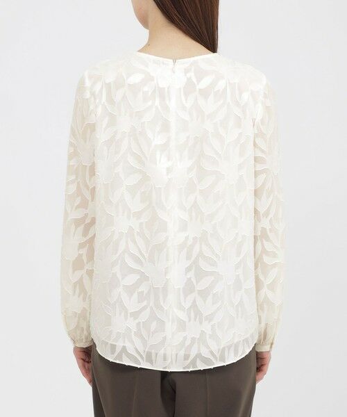 Paul Stuart / ポール・スチュアート シャツ・ブラウス | 【ウォッシャブル】シフォンカットジャカード　ブラウス | 詳細6