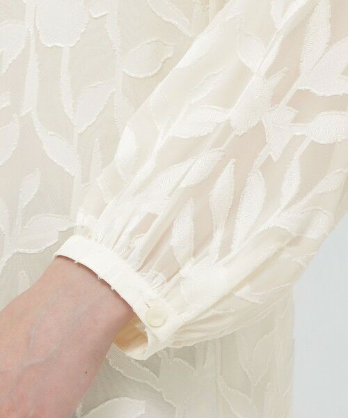 Paul Stuart / ポール・スチュアート シャツ・ブラウス | 【ウォッシャブル】シフォンカットジャカード　ブラウス | 詳細7