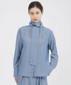 Paul Stuart / ポール・スチュアート シャツ・ブラウス | 【ウォッシャブル/接触冷感】シャルマンダンガリー　ブラウス