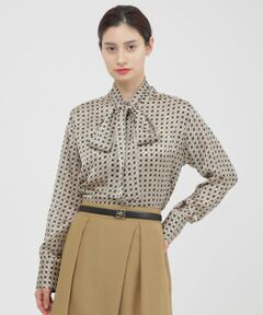 Paul Stuart / ポール・スチュアート シャツ・ブラウス | 【ウォッシャブル】スクエアジオメトリック　ブラウス