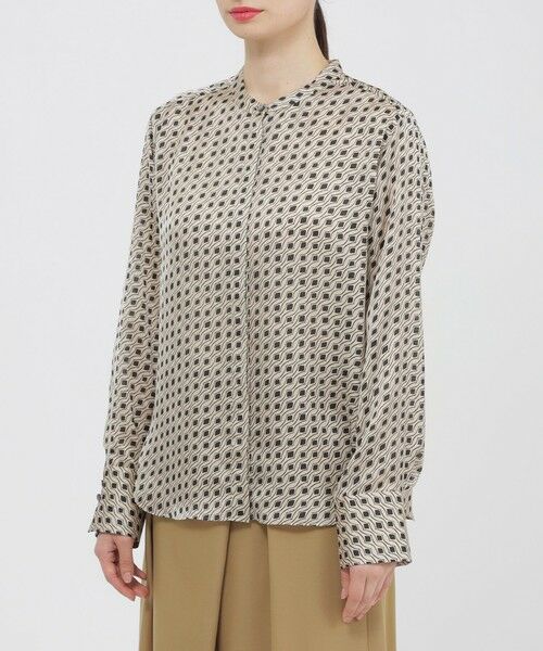 Paul Stuart / ポール・スチュアート シャツ・ブラウス | 【ウォッシャブル】スクエアジオメトリック　ブラウス | 詳細5