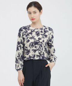 Paul Stuart / ポール・スチュアート シャツ・ブラウス | 【ウォッシャブル/接触冷感】シアーフラワープリント　ブラウス