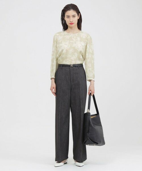 Paul Stuart / ポール・スチュアート シャツ・ブラウス | 【ウォッシャブル/接触冷感】シアーフラワープリント　ブラウス | 詳細3