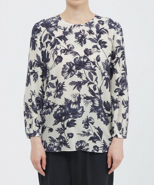 Paul Stuart / ポール・スチュアート シャツ・ブラウス | 【ウォッシャブル/接触冷感】シアーフラワープリント　ブラウス | 詳細4