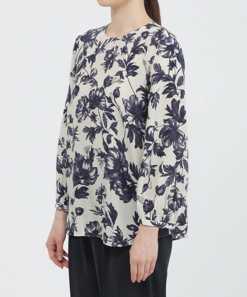 Paul Stuart / ポール・スチュアート シャツ・ブラウス | 【ウォッシャブル/接触冷感】シアーフラワープリント　ブラウス | 詳細5