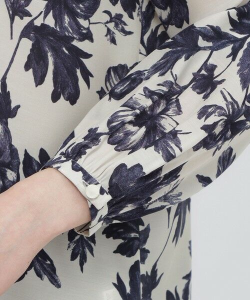 Paul Stuart / ポール・スチュアート シャツ・ブラウス | 【ウォッシャブル/接触冷感】シアーフラワープリント　ブラウス | 詳細7