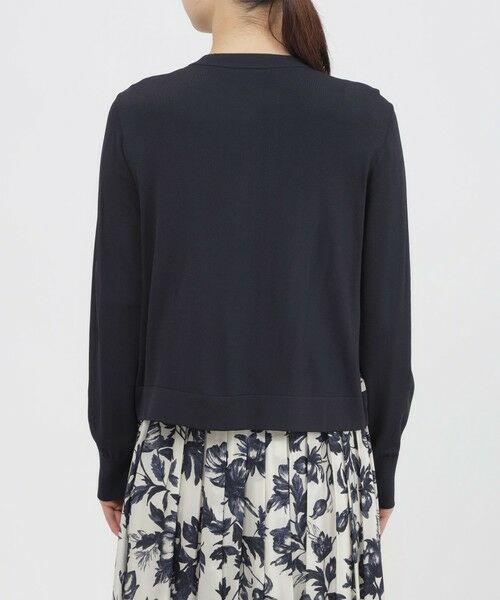 Paul Stuart / ポール・スチュアート ニット・セーター | 【ウォッシャブル】シャイニーストレッチ/シアーフラワープリント　カーディガン | 詳細5