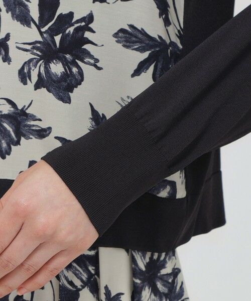 Paul Stuart / ポール・スチュアート ニット・セーター | 【ウォッシャブル】シャイニーストレッチ/シアーフラワープリント　カーディガン | 詳細6