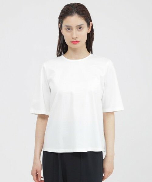 Paul Stuart / ポール・スチュアート カットソー | 【ウォッシャブル】ハイスペックジャージ　プルオーバー（ホワイト）