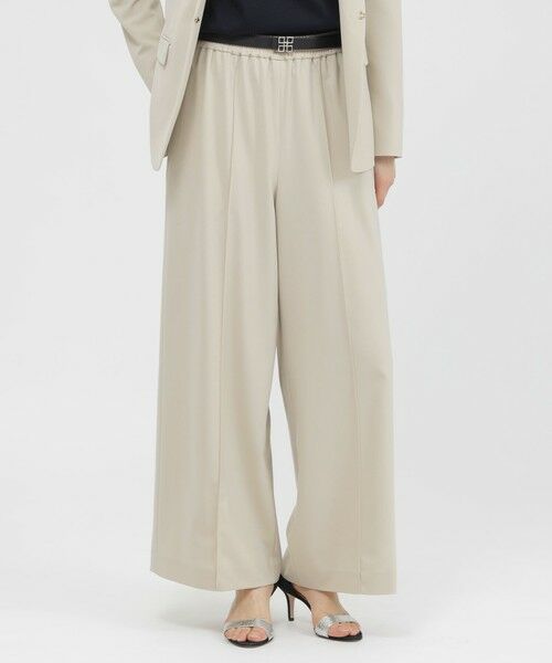 Paul Stuart / ポール・スチュアート パンツ | 【ウォッシャブル/防しわ性】ソフトストレッチ　ワイドパンツ（ベージュ）