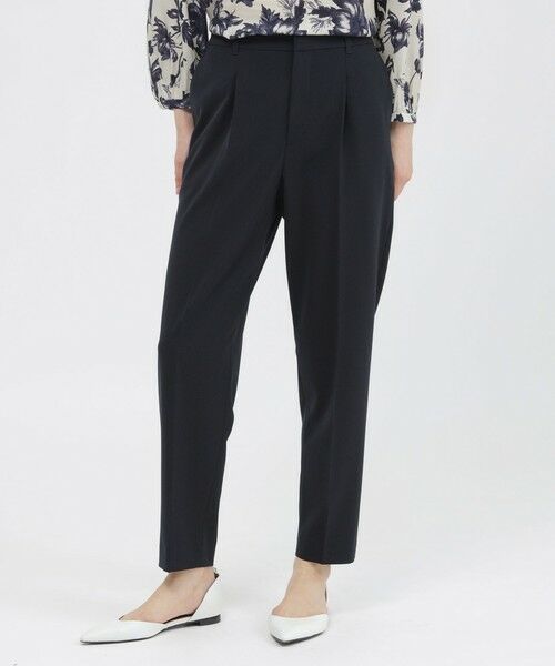 Paul Stuart / ポール・スチュアート パンツ | 【ウォッシャブル/防しわ性】ソフトストレッチ　テーパードパンツ（ネイビー）