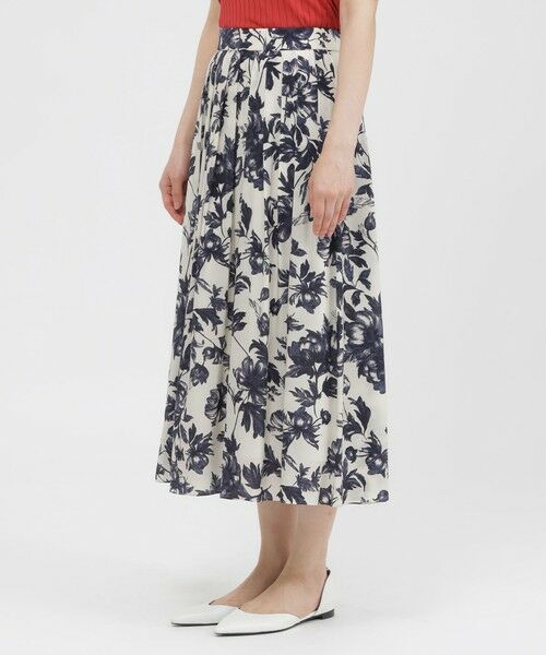 Paul Stuart / ポール・スチュアート スカート | 【ウォッシャブル/接触冷感】シアーフラワープリント　スカート | 詳細5