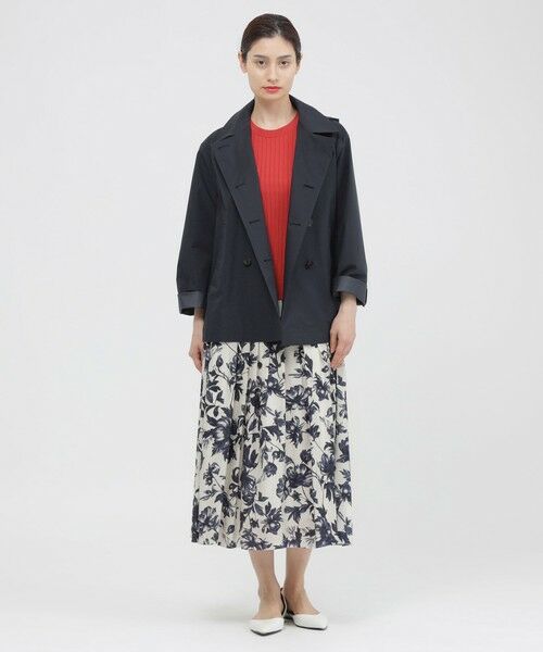 Paul Stuart / ポール・スチュアート スカート | 【ウォッシャブル/接触冷感】シアーフラワープリント　スカート | 詳細2