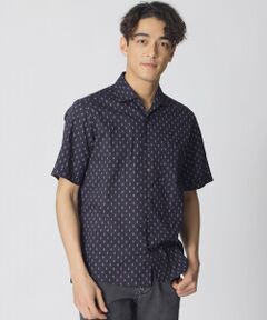 Paul Stuart / ポール・スチュアート シャツ・ブラウス | 小紋柄プリント半袖シャツ