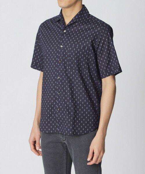 Paul Stuart / ポール・スチュアート シャツ・ブラウス | 小紋柄プリント半袖シャツ | 詳細3