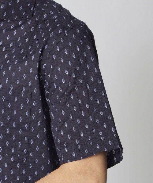Paul Stuart / ポール・スチュアート シャツ・ブラウス | 小紋柄プリント半袖シャツ | 詳細5