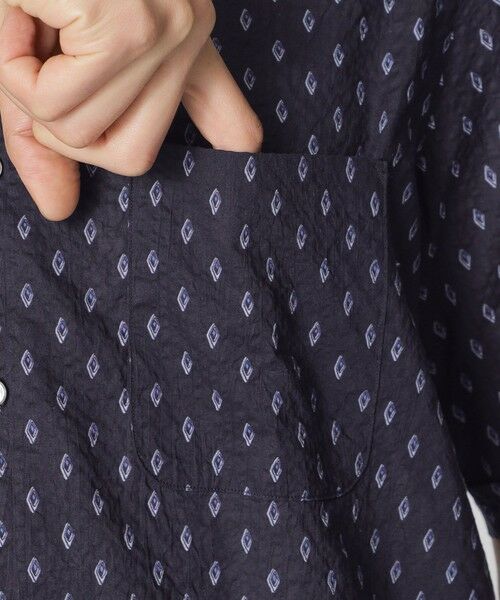 Paul Stuart / ポール・スチュアート シャツ・ブラウス | 小紋柄プリント半袖シャツ | 詳細6