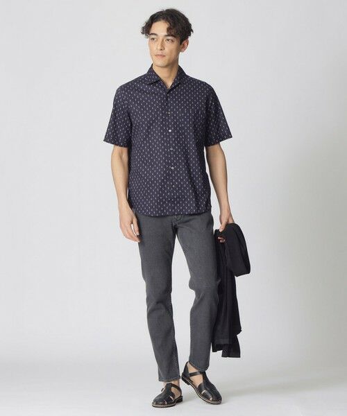 Paul Stuart / ポール・スチュアート シャツ・ブラウス | 小紋柄プリント半袖シャツ | 詳細1