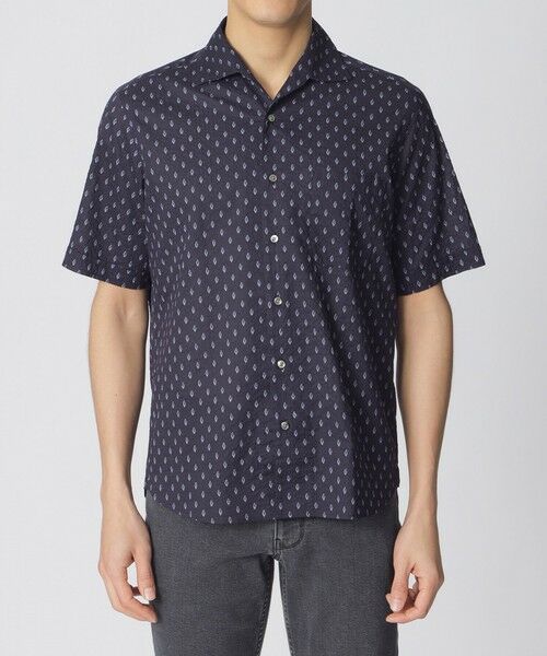 Paul Stuart / ポール・スチュアート シャツ・ブラウス | 小紋柄プリント半袖シャツ | 詳細2