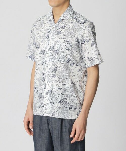 Paul Stuart / ポール・スチュアート シャツ・ブラウス | ヴェニスデッサンプリント半袖シャツ | 詳細4