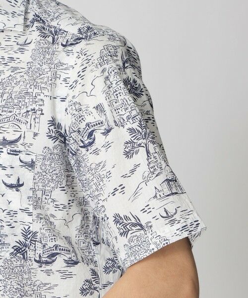 Paul Stuart / ポール・スチュアート シャツ・ブラウス | ヴェニスデッサンプリント半袖シャツ | 詳細6