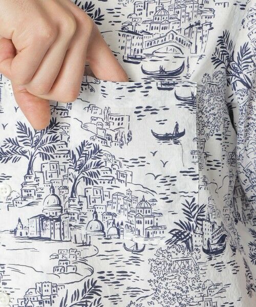 Paul Stuart / ポール・スチュアート シャツ・ブラウス | ヴェニスデッサンプリント半袖シャツ | 詳細7