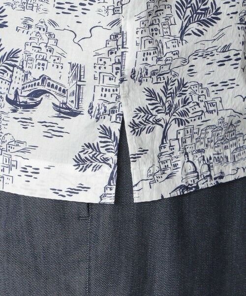 Paul Stuart / ポール・スチュアート シャツ・ブラウス | ヴェニスデッサンプリント半袖シャツ | 詳細8