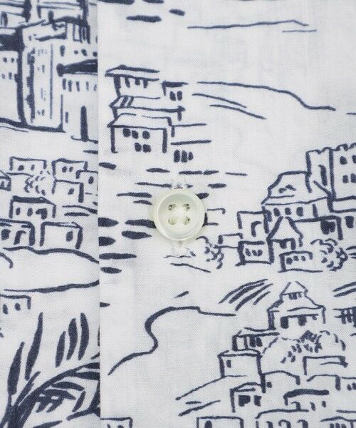 Paul Stuart / ポール・スチュアート シャツ・ブラウス | ヴェニスデッサンプリント半袖シャツ | 詳細9