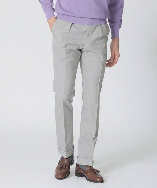 Paul Stuart / ポール・スチュアート その他パンツ | 【BAKER】ウールシャンブレーツイルトラウザーズ（グレー系1）