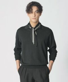 Paul Stuart / ポール・スチュアート ニット・セーター | 【COLLECTION LINE】シルクコットン/スキッパーニットポロシャツ
