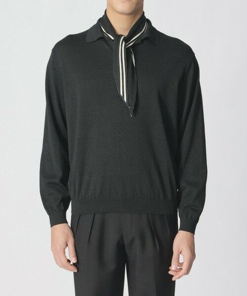 Paul Stuart / ポール・スチュアート ニット・セーター | 【COLLECTION LINE】シルクコットン/スキッパーニットポロシャツ | 詳細4