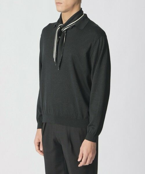 Paul Stuart / ポール・スチュアート ニット・セーター | 【COLLECTION LINE】シルクコットン/スキッパーニットポロシャツ | 詳細5