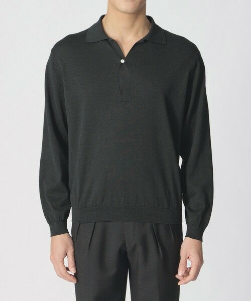 Paul Stuart / ポール・スチュアート ニット・セーター | 【COLLECTION LINE】シルクコットン/スキッパーニットポロシャツ | 詳細7