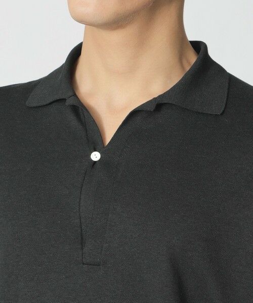 Paul Stuart / ポール・スチュアート ニット・セーター | 【COLLECTION LINE】シルクコットン/スキッパーニットポロシャツ | 詳細8