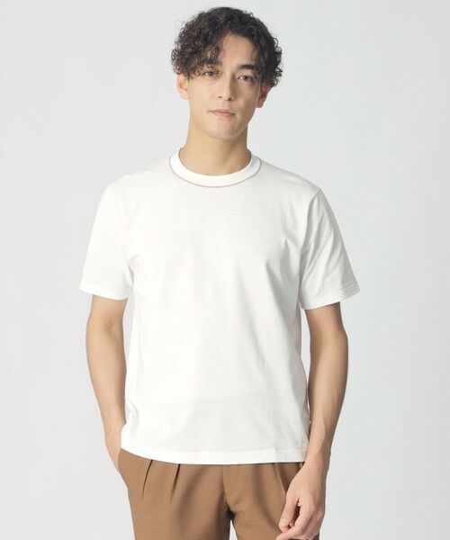 Paul Stuart / ポール・スチュアート カットソー | 【COLLECTION LINE】クルーネック/半袖Tシャツ（ホワイト）