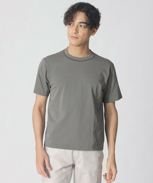 Paul Stuart / ポール・スチュアート カットソー | 【COLLECTION LINE】クルーネック/半袖Tシャツ（グレー系3）