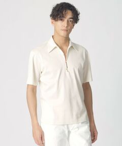 Paul Stuart / ポール・スチュアート カットソー | 【COLLECTION LINE】ティアドロッププラケット/プルオーバー半袖シャツ