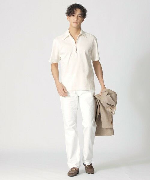 Paul Stuart / ポール・スチュアート カットソー | 【COLLECTION LINE】ティアドロッププラケット/プルオーバー半袖シャツ | 詳細1