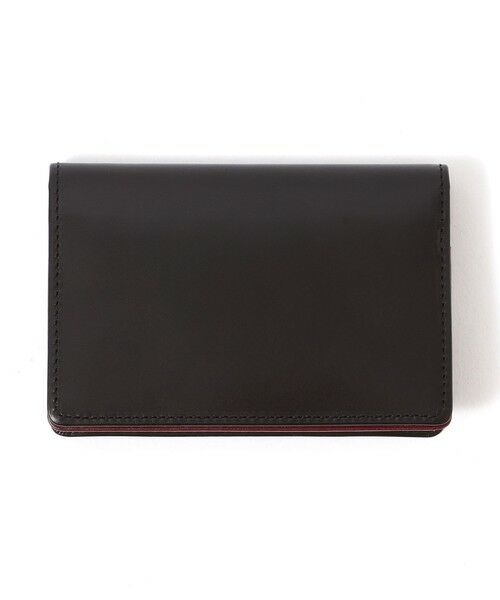 Paul Stuart / ポール・スチュアート 財布・コインケース・マネークリップ | インサイドカラーカーフスキン/名刺入れ（ブラック）
