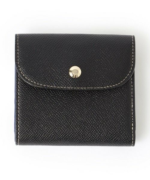 Paul Stuart / ポール・スチュアート 財布・コインケース・マネークリップ | インサイドカラーべジタン/BOXコインケース二つ折り財布（ブラック）