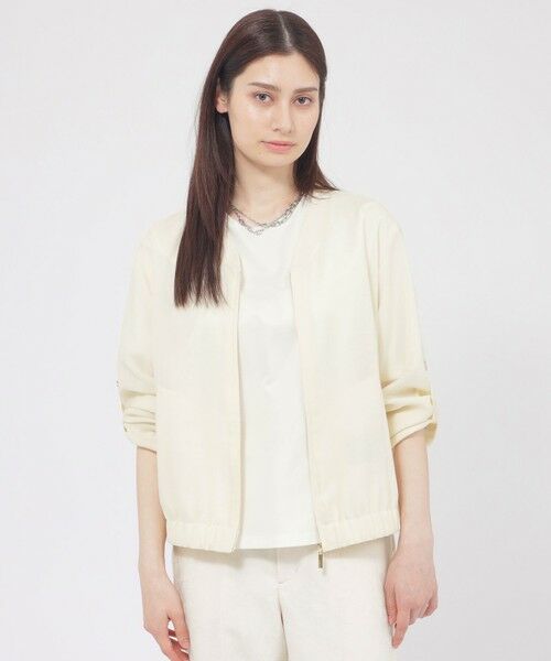 Paul Stuart / ポール・スチュアート その他アウター | 【ウォッシャブル】ボイルクロス　ブルゾン（ホワイト）