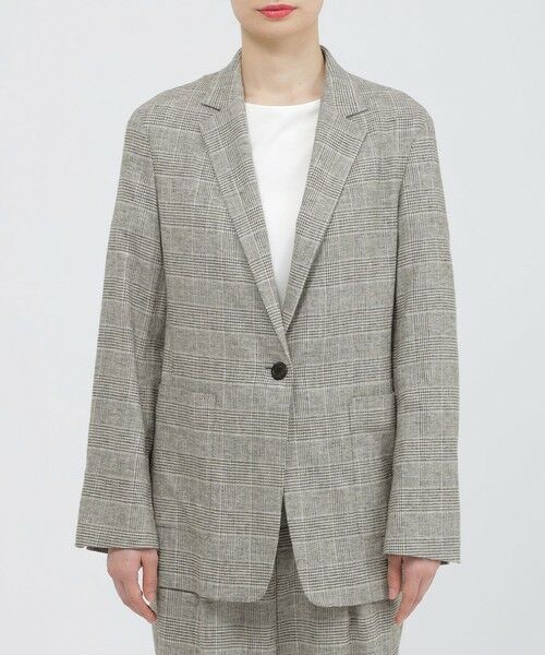 Paul Stuart / ポール・スチュアート その他アウター | 【eclat掲載】【予約販売/ウォッシャブル】チェックリネン　ジャケット | 詳細3