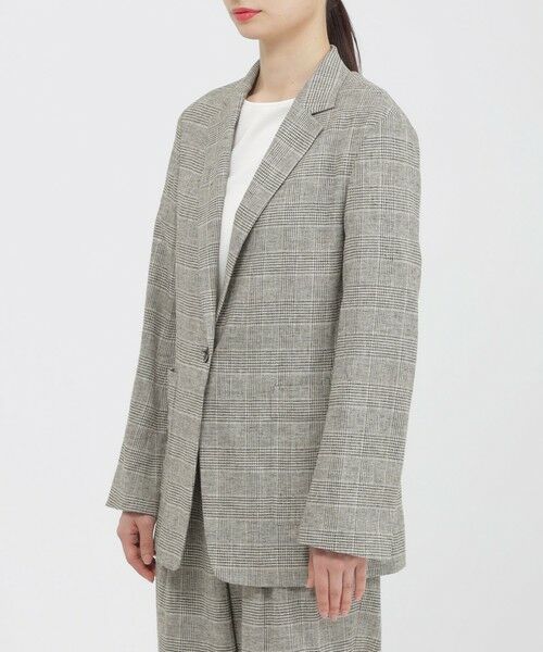 Paul Stuart / ポール・スチュアート その他アウター | 【eclat掲載】【予約販売/ウォッシャブル】チェックリネン　ジャケット | 詳細4