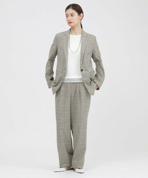 Paul Stuart / ポール・スチュアート その他アウター | 【eclat掲載】【予約販売/ウォッシャブル】チェックリネン　ジャケット | 詳細1