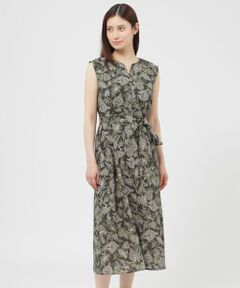 Paul Stuart / ポール・スチュアート ロング・マキシ丈ワンピース | 【ウォッシャブル】スラブマットサラサプリント　ワンピース