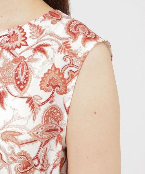 Paul Stuart / ポール・スチュアート ロング・マキシ丈ワンピース | 【ウォッシャブル】スラブマットサラサプリント　ワンピース | 詳細7