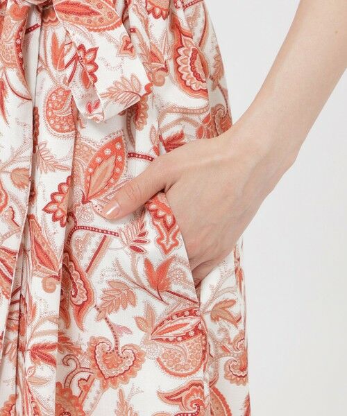 Paul Stuart / ポール・スチュアート ロング・マキシ丈ワンピース | 【ウォッシャブル】スラブマットサラサプリント　ワンピース | 詳細9