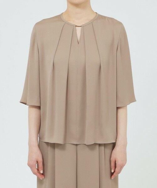 Paul Stuart / ポール・スチュアート シャツ・ブラウス | 【WEB・一部店舗限定】【ウォッシャブル/防しわ性】バックサテンジョーゼット　ブラウス | 詳細5